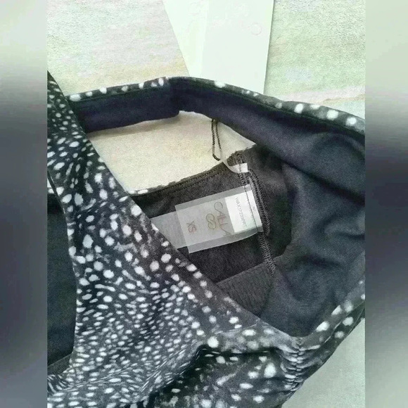 NWT Calia Women's Sports Bra Essentials Cinch Front Polka Dot XS Stretch - Picture 3 of 6